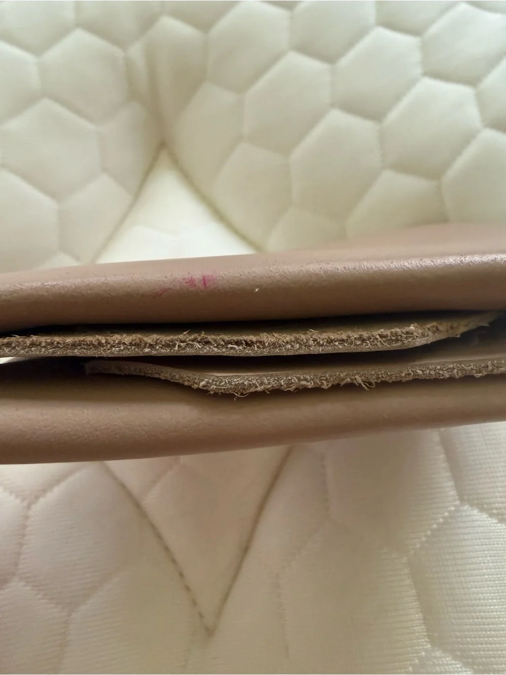 Leather Envelope Card Holder - Dusty Pink